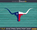 Texas flag Longhorns Skull t shirt design svg png cut files