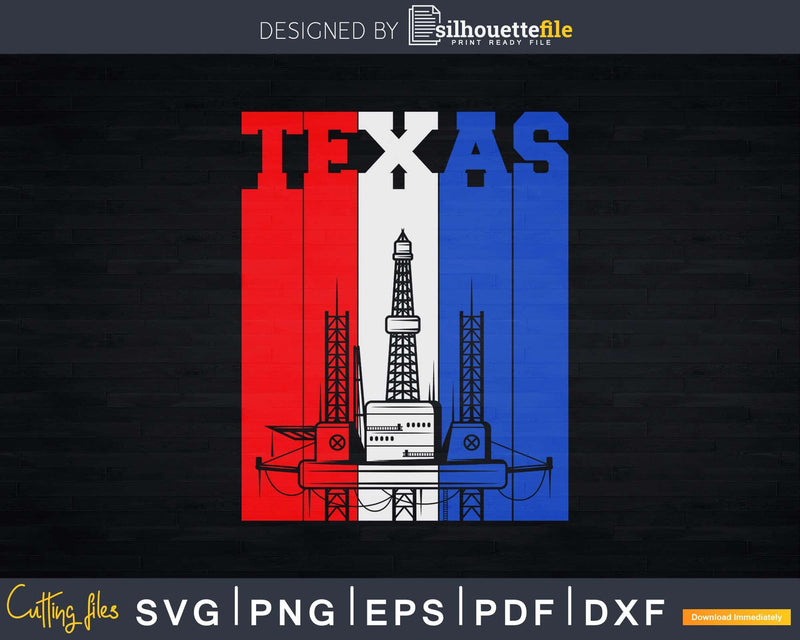 Texas Oilfield Oil Field Rig Worker Svg Png Cutting File