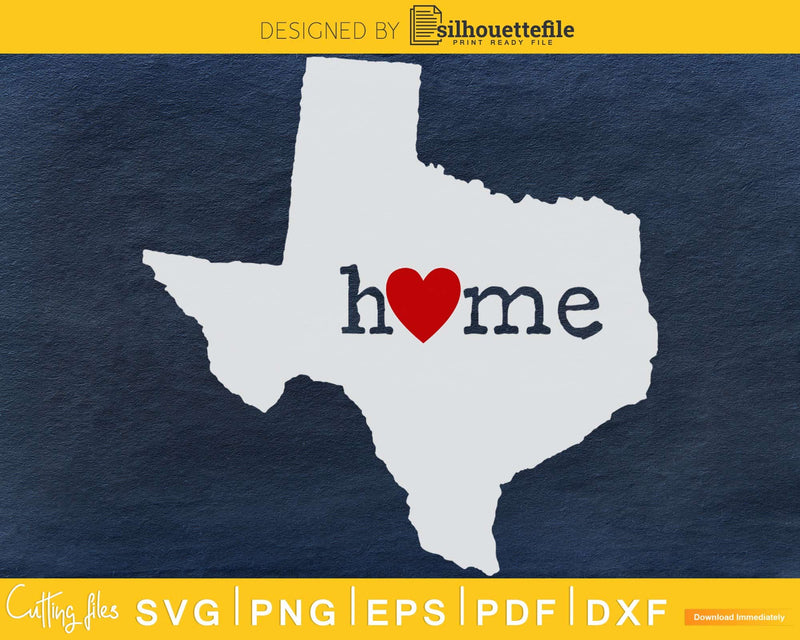Texas TX Home Heart Native Map svg cricut cut silhouette