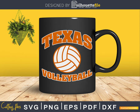 Texas Volleyball Vintage distressed svg cricut files for