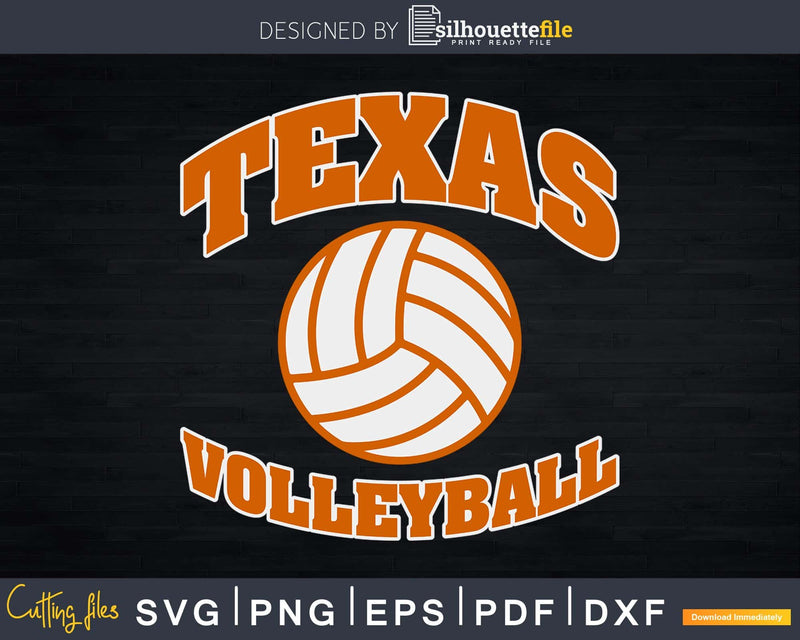 Texas Volleyball Vintage distressed svg cricut files