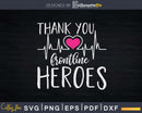 Thank You Frontline Heroes Essential Workers Svg Dxf Cut