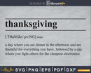 Thanksgiving definition svg printable file
