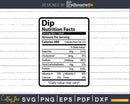 Thanksgiving Dip Nutrition Facts Funny Christmas Svg Png