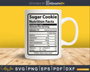 Thanksgiving Sugar Cookie Nutrition Facts Funny Christmas