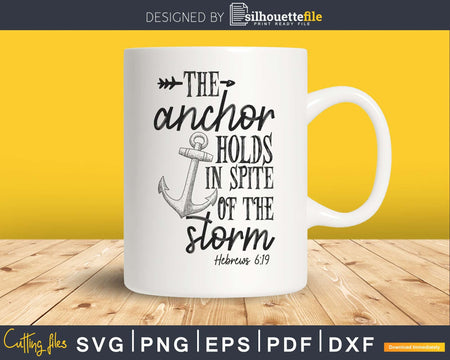 The anchor holds in spite of the storm Hebrews 6:19 svg dxf