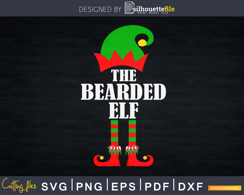 the bearded elf svg png digital printable cutting file