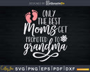 The Best Moms Get Promoted To Grandma Svg Png Digital Files