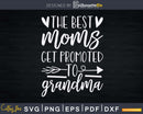 The Best Moms Get Promoted to Grandma Svg Png T-Shirt Design