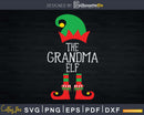 The Grandma Elf Group Matching Family Christmas Svg Dxf