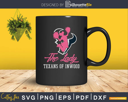 The lady Texans of inwood Houston football svg cut file