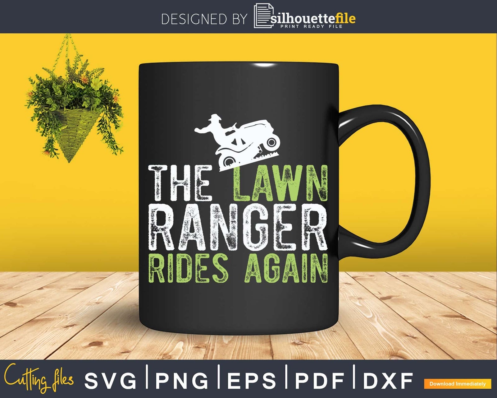 The Lawn Ranger Rides Again Funny Mowing Svg Design Cricut | Silhouettefile