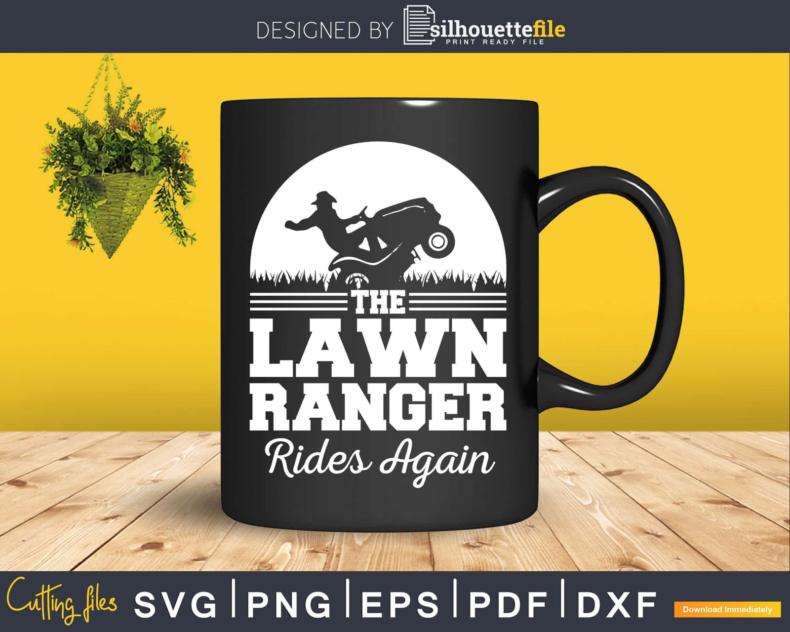 The Lawn Ranger Rides Again Shirt Cute Lawn Caretaker Svg | Silhouettefile