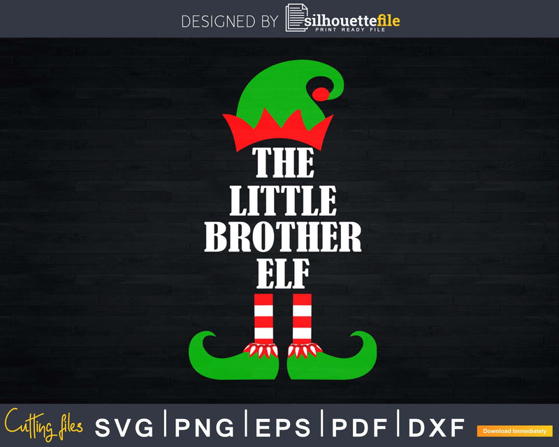 the little brother elf svg dxf png craft cricut cutting file