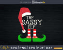 The Sassy Elf Group Matching Family Christmas svg dxf png