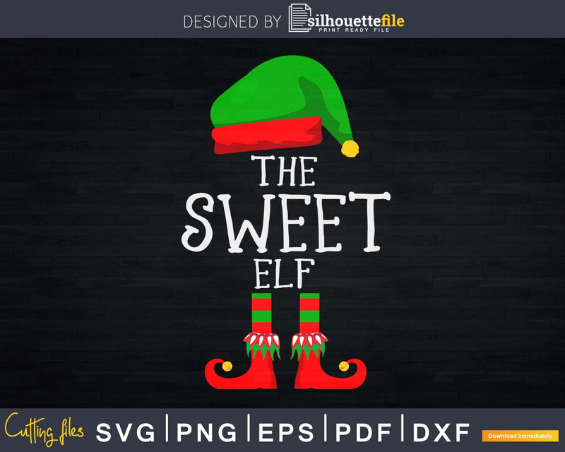 the sweet elf svg png dxf digital cutting file