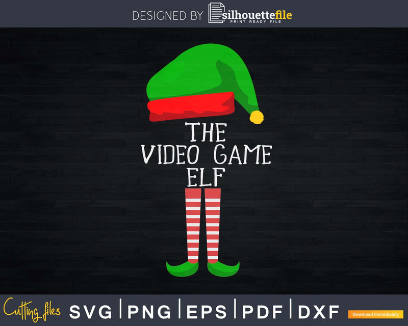 The video game Elf Christmas svg dxf png cricut cutting file