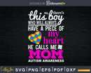 There’s This boy He call me Mom Autism Awareness Svg Dxf