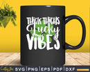 Thick Thighs Lucky Vibes Svg T-shirt Design