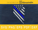 Thin blue line American Crest Flag Military Army svg cricut