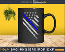 Thin blue line American Crest Flag Military Army svg cricut