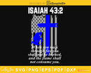 Thin Blue Line police Bible Verse American Flag svg cut