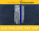 Thin Blue line US Flag Distressed 4th of July SVG cricut