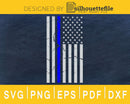 Thin Blue line US flag svg cricut digital files