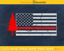 Thin Red Line American Flag Wild land Firefighter svg