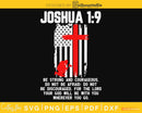 Thin Red Line Firefighter Bible Verse Christian svg cutting