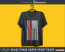Thin Red line US flag svg cricut cutting files