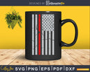 Thin Red line US flag svg cricut cutting files