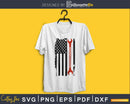 Thin red line USA flag WITH wrench mechanic svg png digital