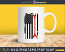 Thin red line USA flag WITH wrench mechanic svg png digital