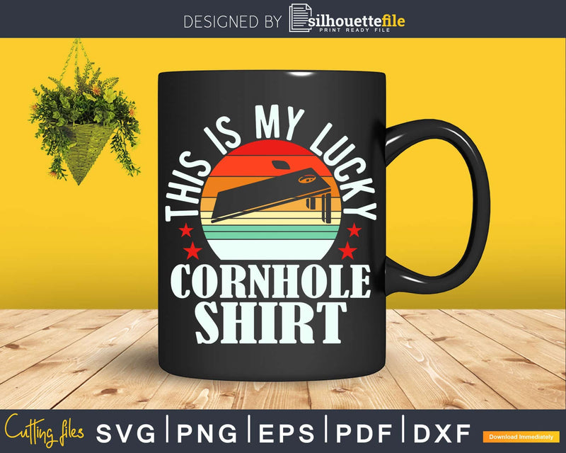 This Is My Lucky Cornhole Shirt Funny Player Svg Dxf Cut