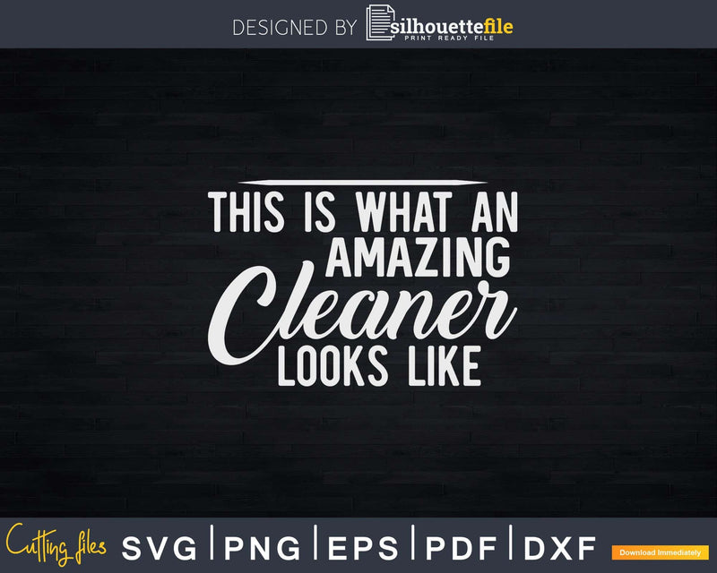 This Is What An Amazing Cleaner Looks Like Shirt Svg Files