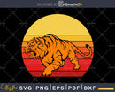 Tiger Retro vintage Style cricut cut svg png silhouette