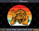Tiger Retro vintage Style cut svg png design cutting files