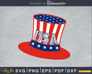 Top Hat 4th of July Independence Day svg Cricut Cut Files