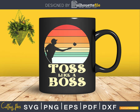 Toss Like A Boss Retro Style Cornhole Shirt Svg Dxf Png