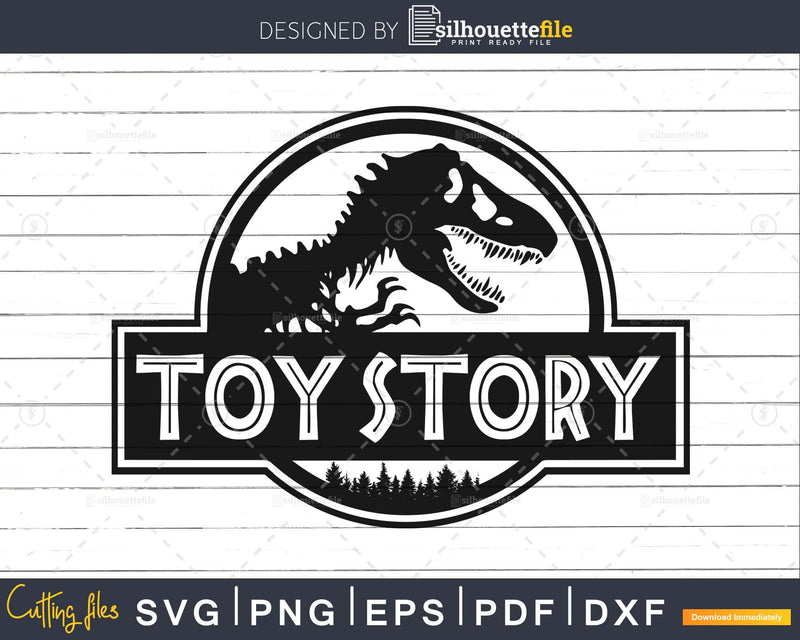 Toy Story Jurassic Park Logo SVG Cut File for Cricut &