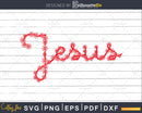Trendy Christian Jesus Floral Design svg png dxf cutting