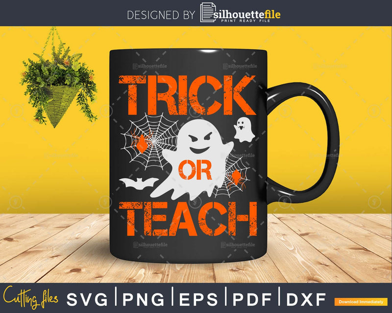 Trick Or Teach Halloween Costume Svg Cut File for Cricut
