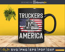 Trucker American Flag Truck Driver Shirt Svg Designs