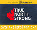 True North Strong Maple Leaf Canadian Flag svg cricut