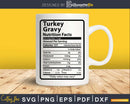 Turkey Gravy Nutrition Facts Funny Thanksgiving Christmas
