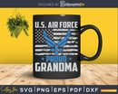 U.S. Air Force Proud Grandma USA Flag Vintage Svg Png