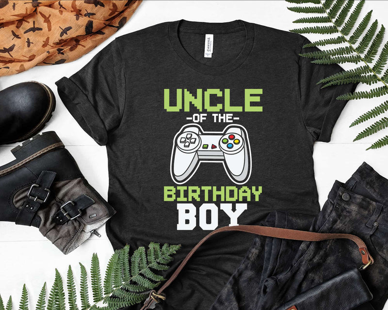 Uncle of the Birthday Boy Matching Video Game shirt svg