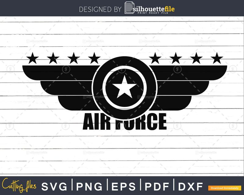 US Air Force logo svg png dxf eps pdf Cut File