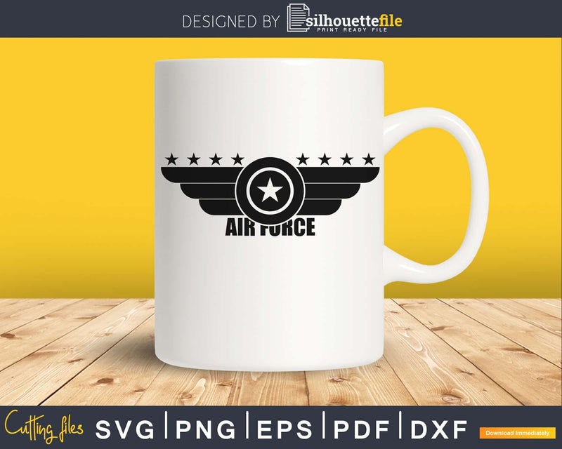 US Air Force logo svg png dxf eps pdf Cut File